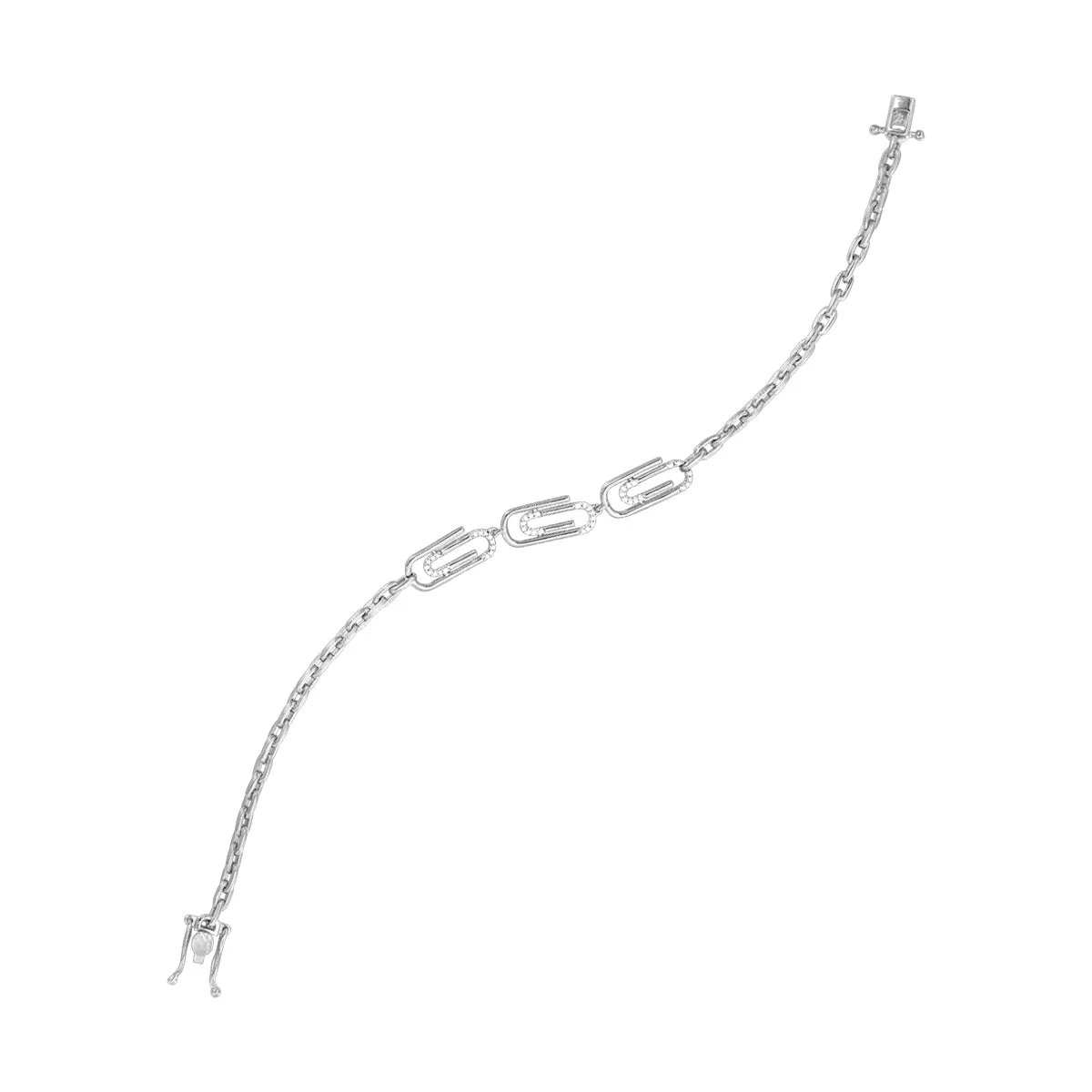 10Kt White Gold Diamond 1/7Ctw Bracelet