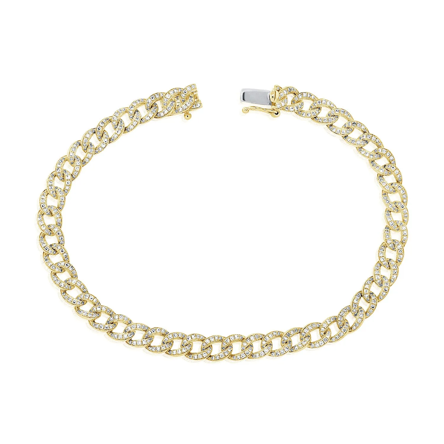 14K Gold & Diamond Link Bracelet- 1.35 ct.