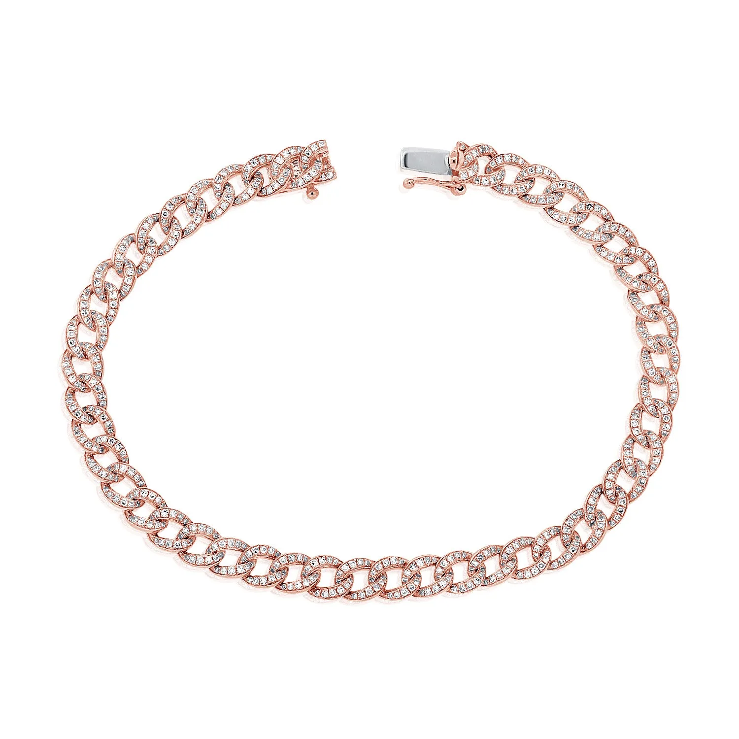 14K Gold & Diamond Link Bracelet- 1.35 ct.