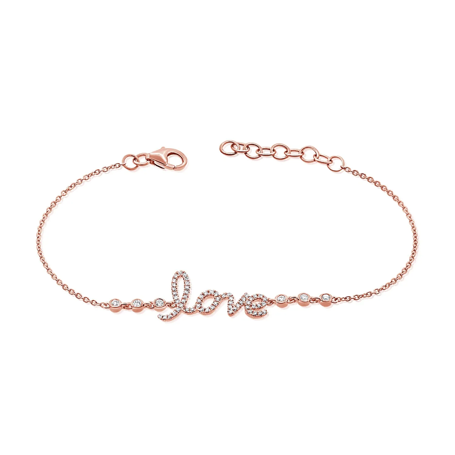 14k Gold & Diamond Love Bracelet - 0.35ct