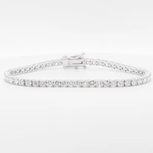 14k White Gold Diamond 53 Stone Tennis Bracelet 5.63ctw G SI1 7.00"