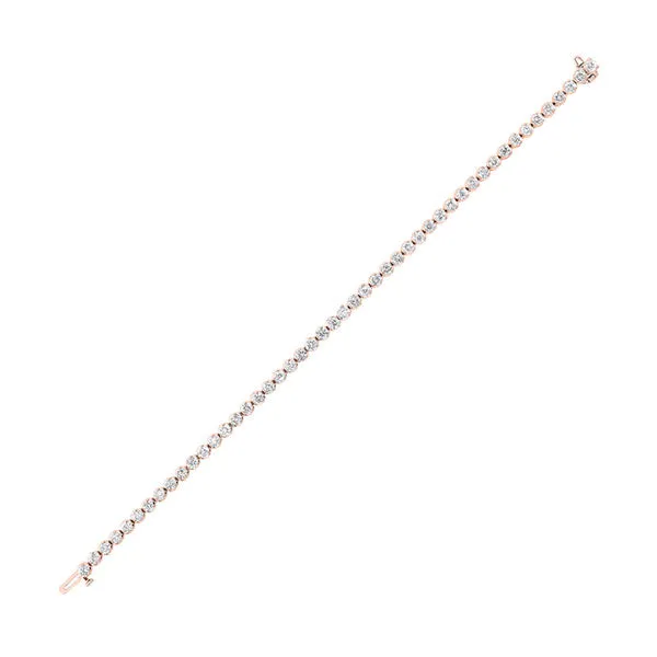 14KT Pink Gold & Diamond Stunning Bracelet  - 5 ctw