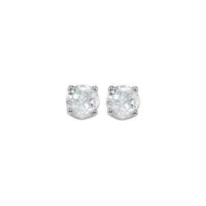 14KT WHITE GOLD WHITE TOPAZ (1/2 CTW) EARRING