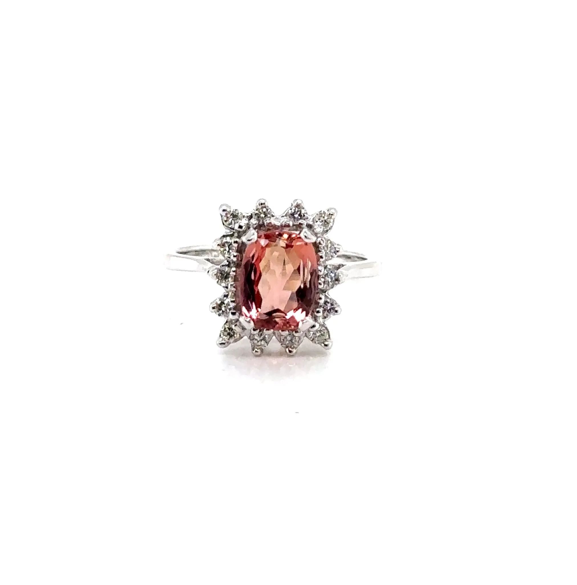 14KW Cushion Imperial Topaz & Diamond Fashion Ring