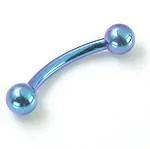 16g Titanium Bent Barbell with Titanium Balls