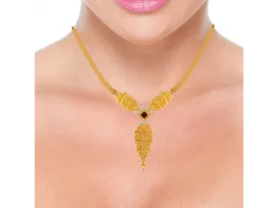 22k Dazzling Shell And Gold Necklace