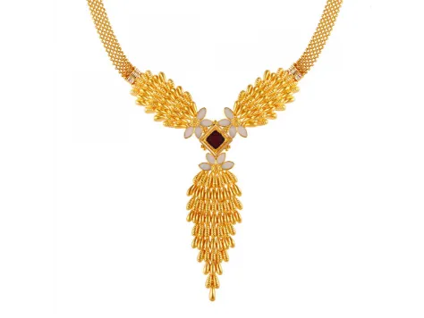 22k Dazzling Shell And Gold Necklace