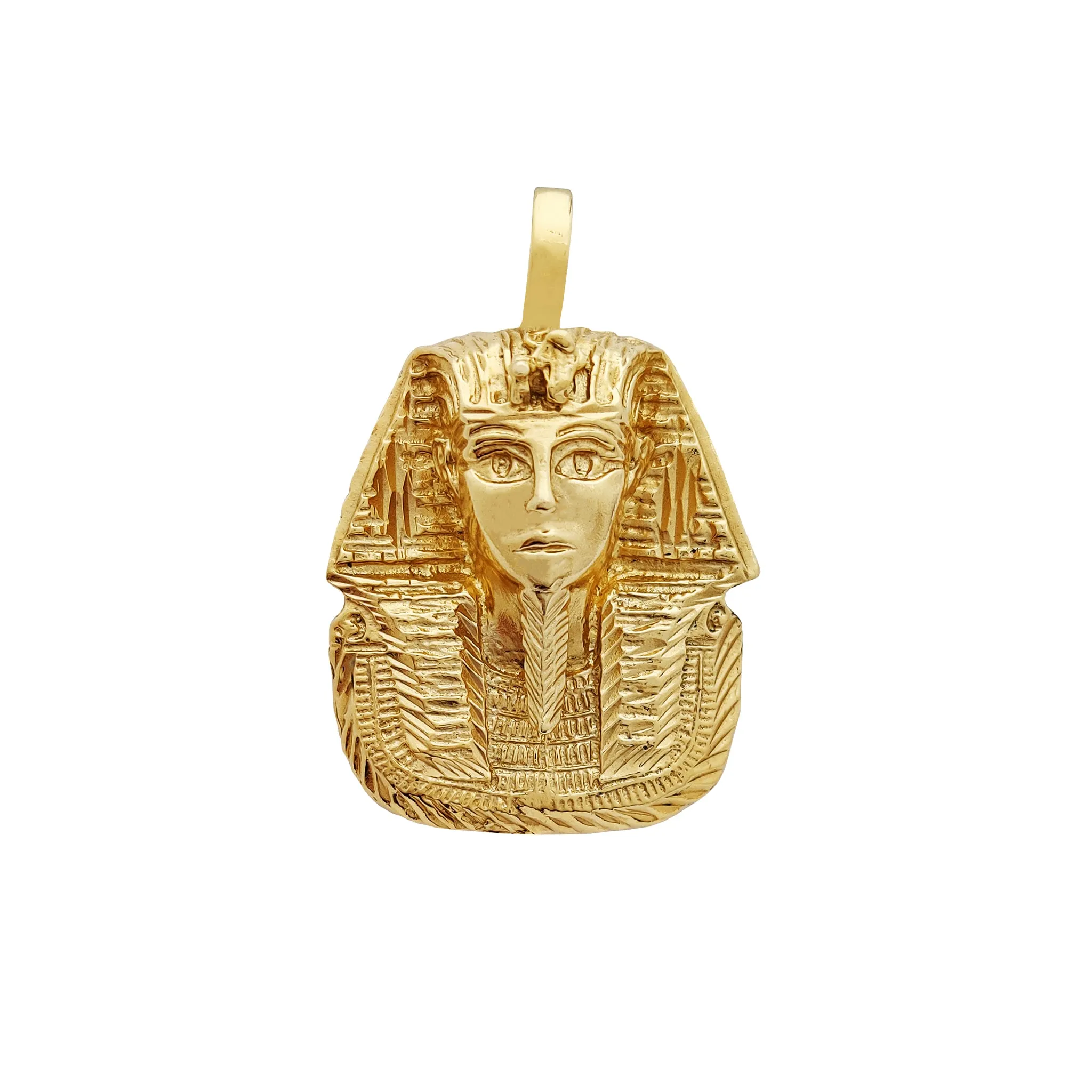 3D Pharaoh Head Pendant (14K)