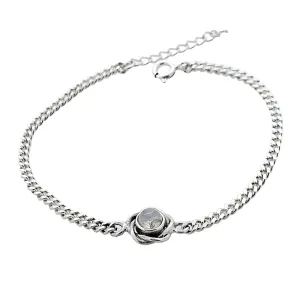 925 Sterling Silver Floral Bracelet For Women with Natural Gemstone