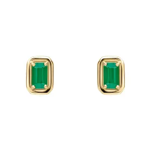 9ct Gold Emerald Earrings GE2480G