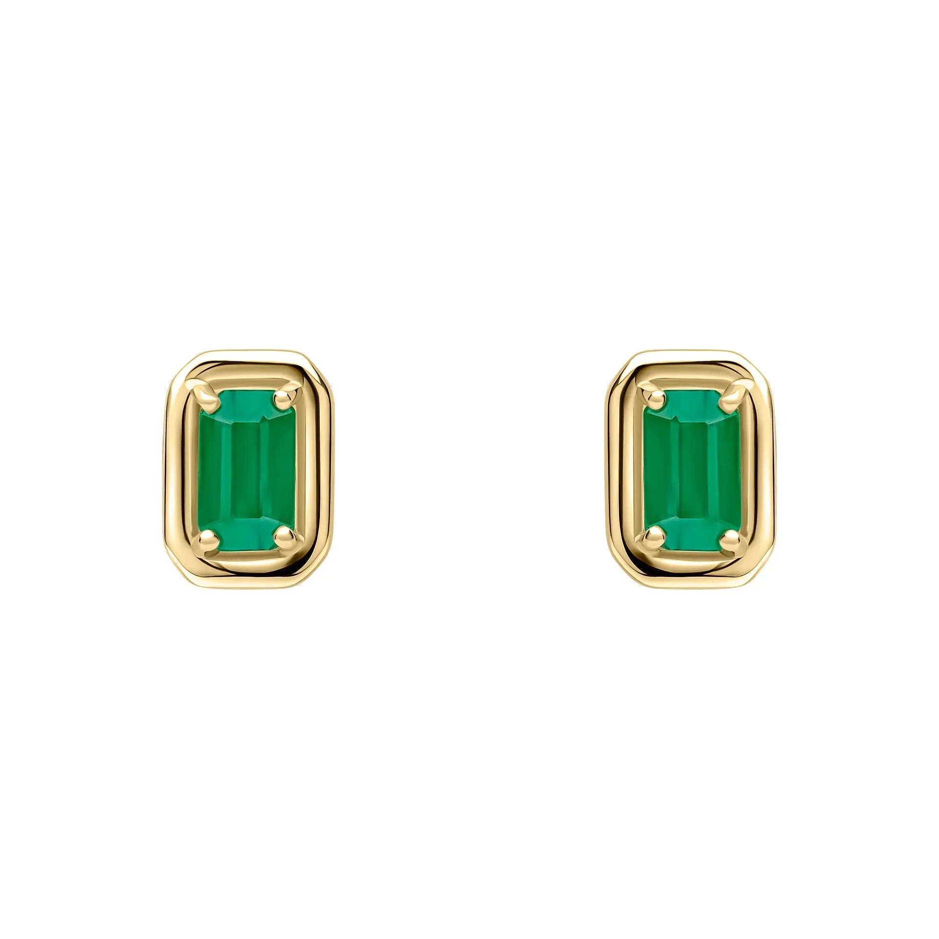 9ct Gold Emerald Earrings GE2480G