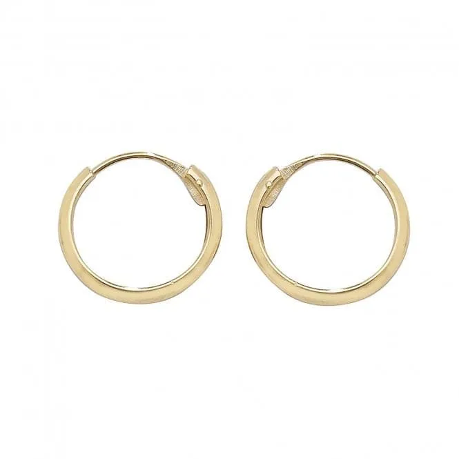 9ct Yellow Gold 10mm Sleeper Earrings ES151