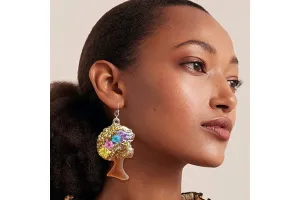 Afro Flower Earrings