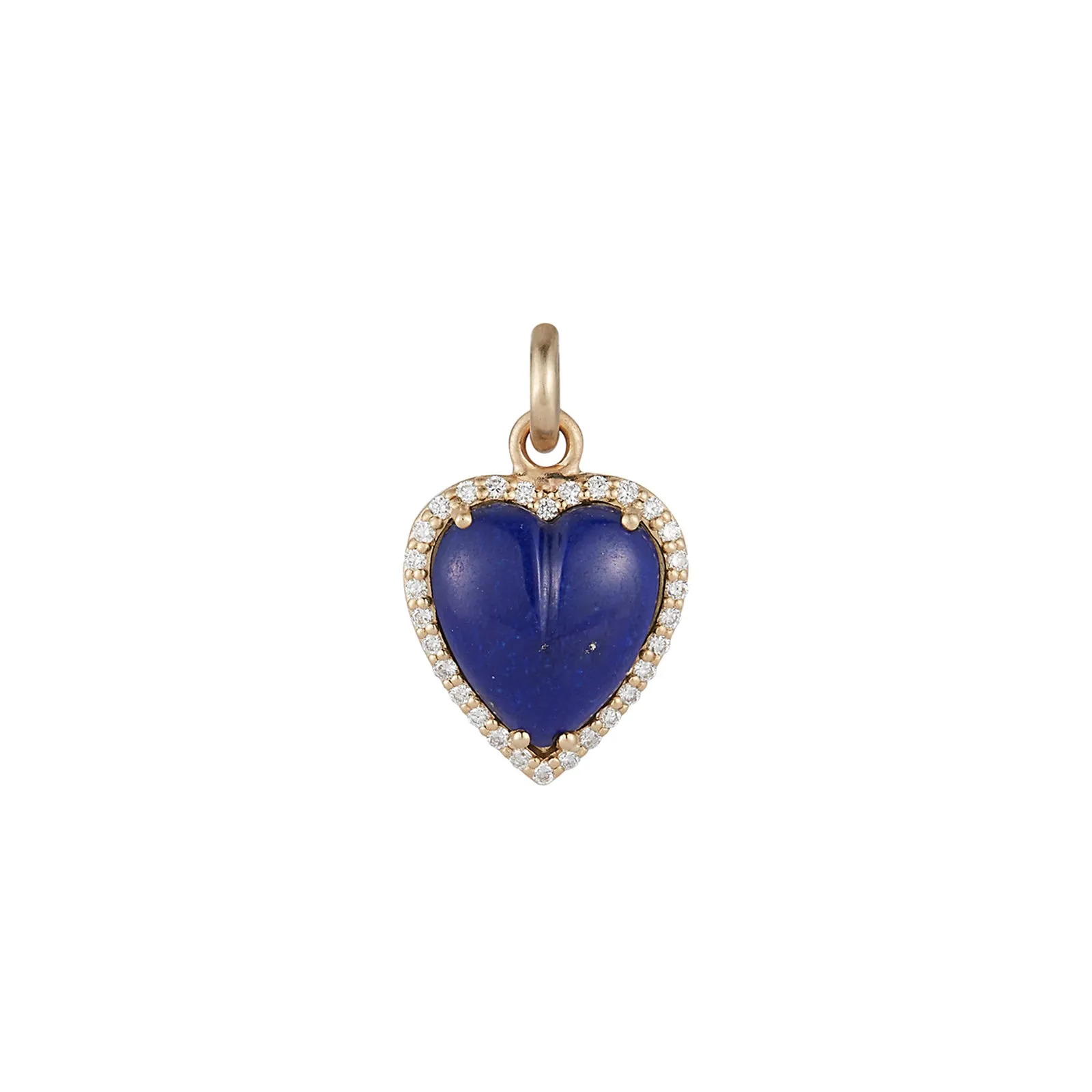 Alana Diamond Heart Charm - Lapis