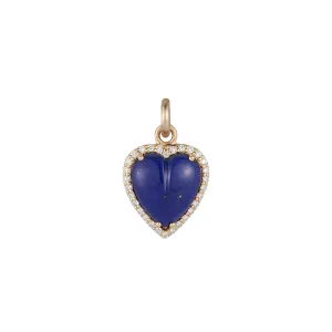 Alana Diamond Heart Charm - Lapis