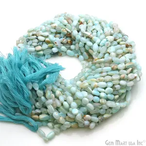 Amazonite Rough Beads, 13 Inch Gemstone Strands, Drilled Strung Briolette Beads, Free Form, 6x4mm