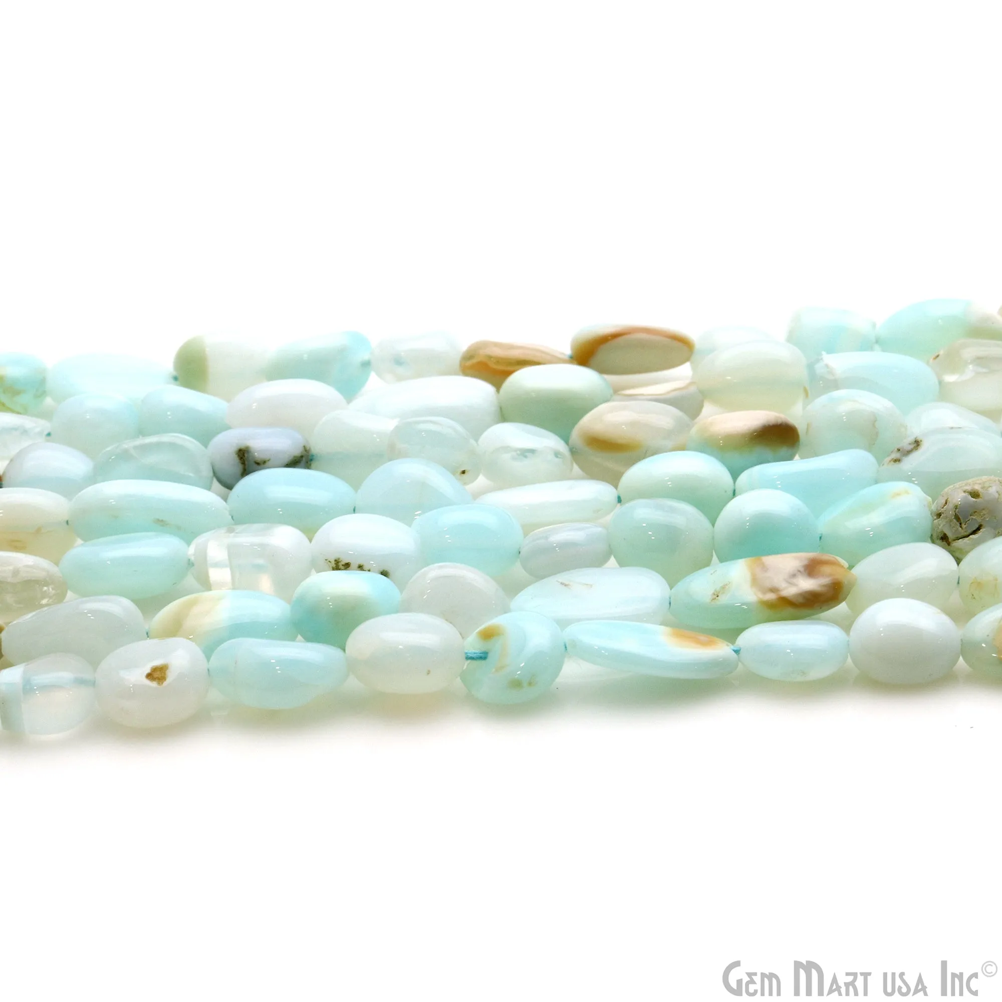 Amazonite Rough Beads, 13 Inch Gemstone Strands, Drilled Strung Briolette Beads, Free Form, 6x4mm