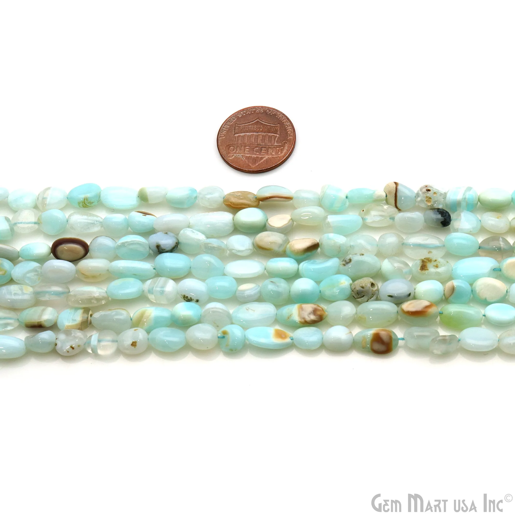 Amazonite Rough Beads, 13 Inch Gemstone Strands, Drilled Strung Briolette Beads, Free Form, 6x4mm