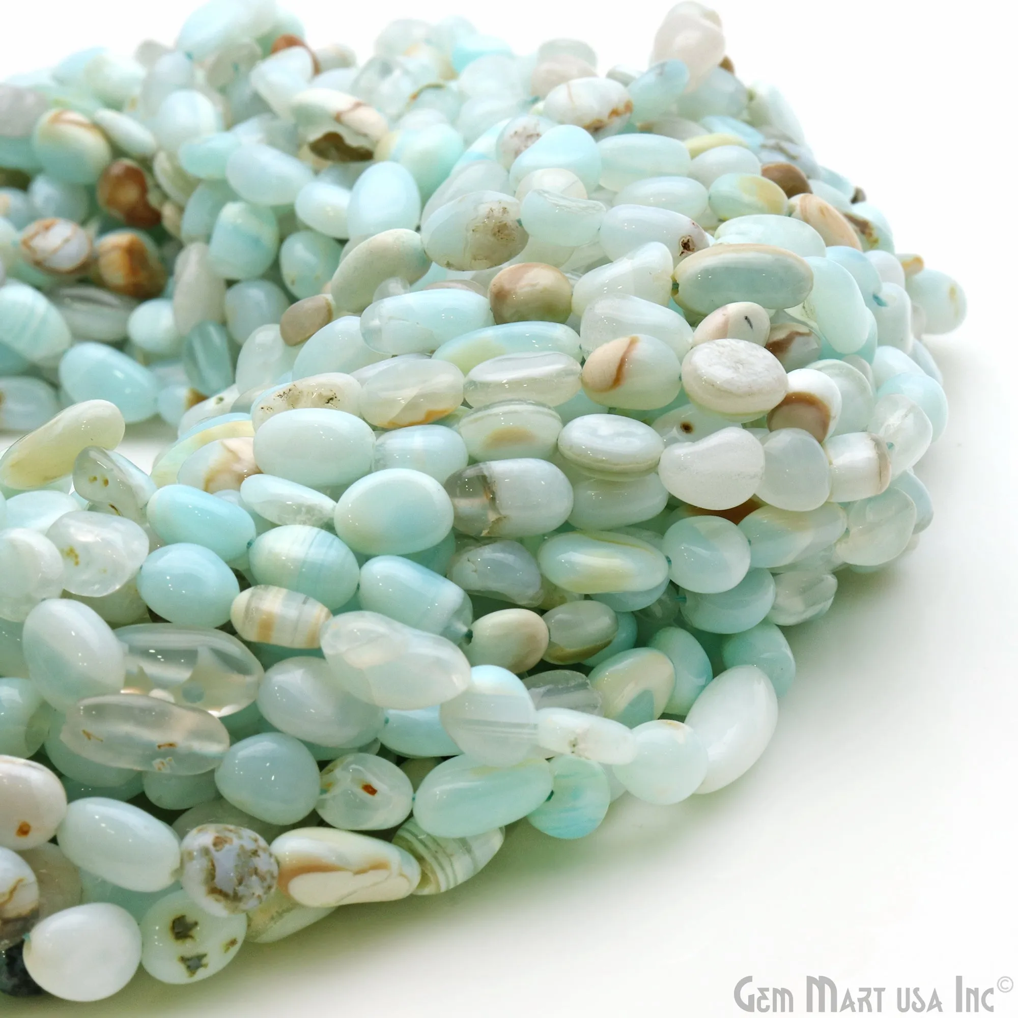 Amazonite Rough Beads, 13 Inch Gemstone Strands, Drilled Strung Briolette Beads, Free Form, 6x4mm