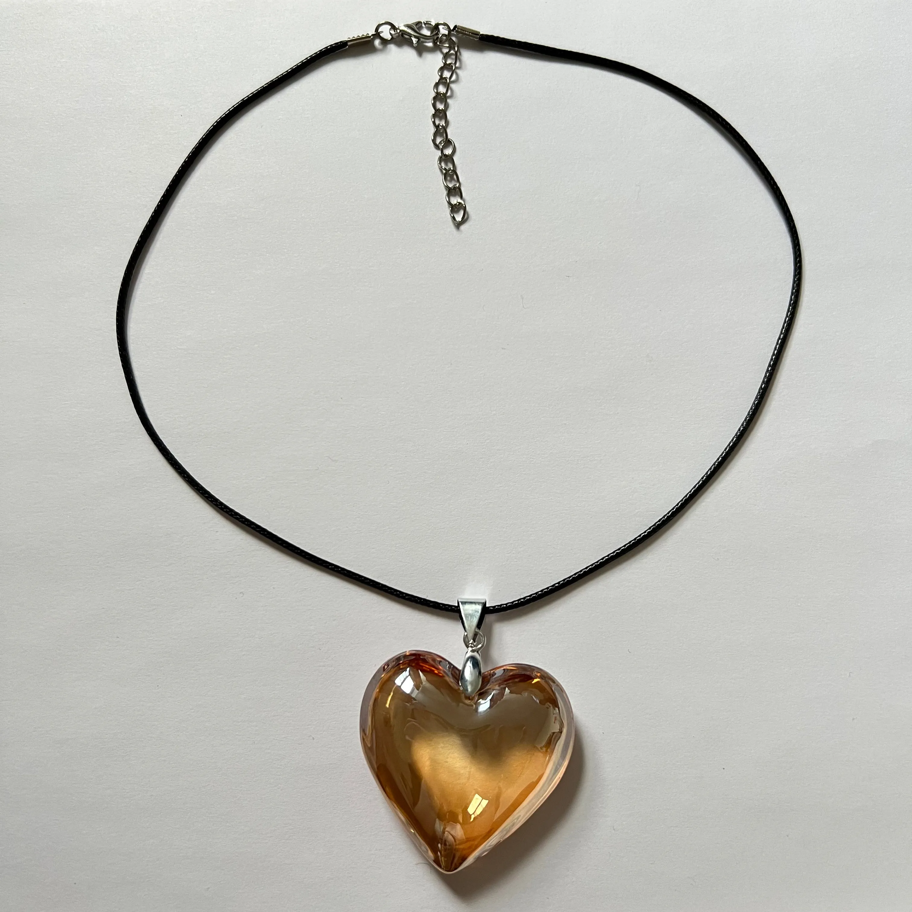 Amber Heart Necklace