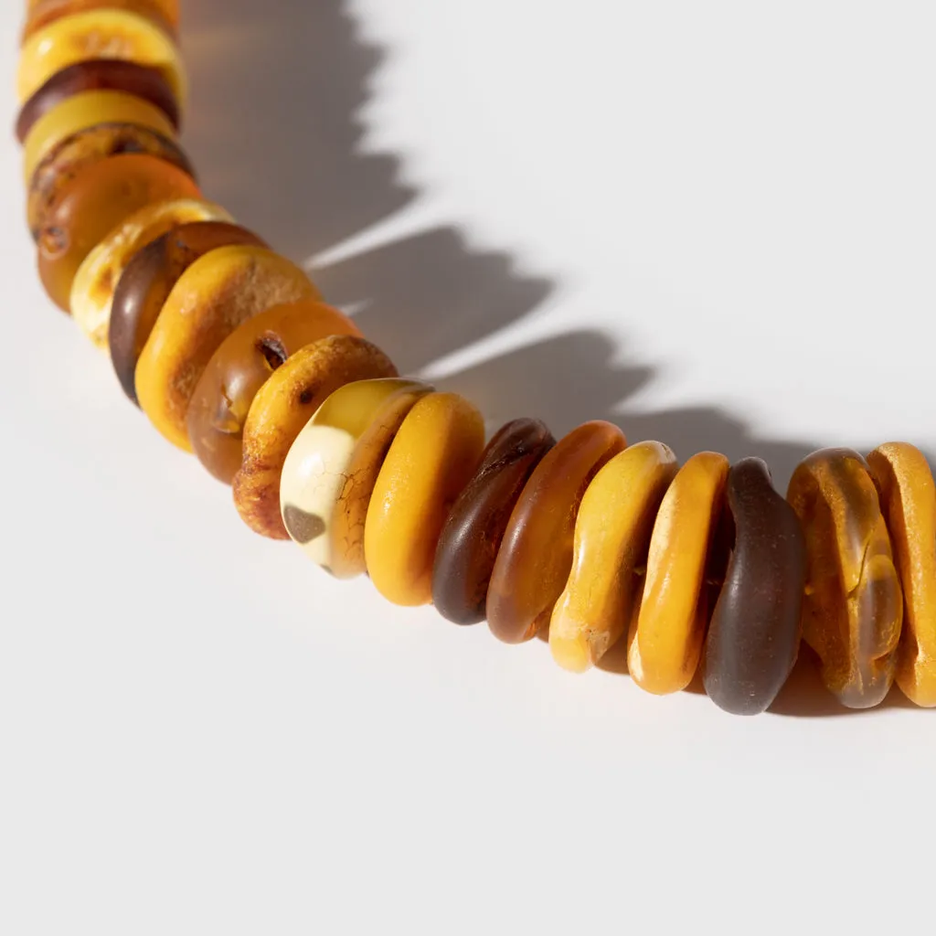 Amber Necklace, Disc Beads