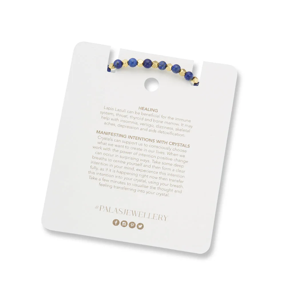 Aura of Gold Gem Bracelet | Lapis Lazuli