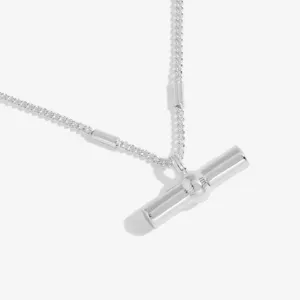 Aura Silver Bar Silver 46cm   5cm Extender Necklace 6291