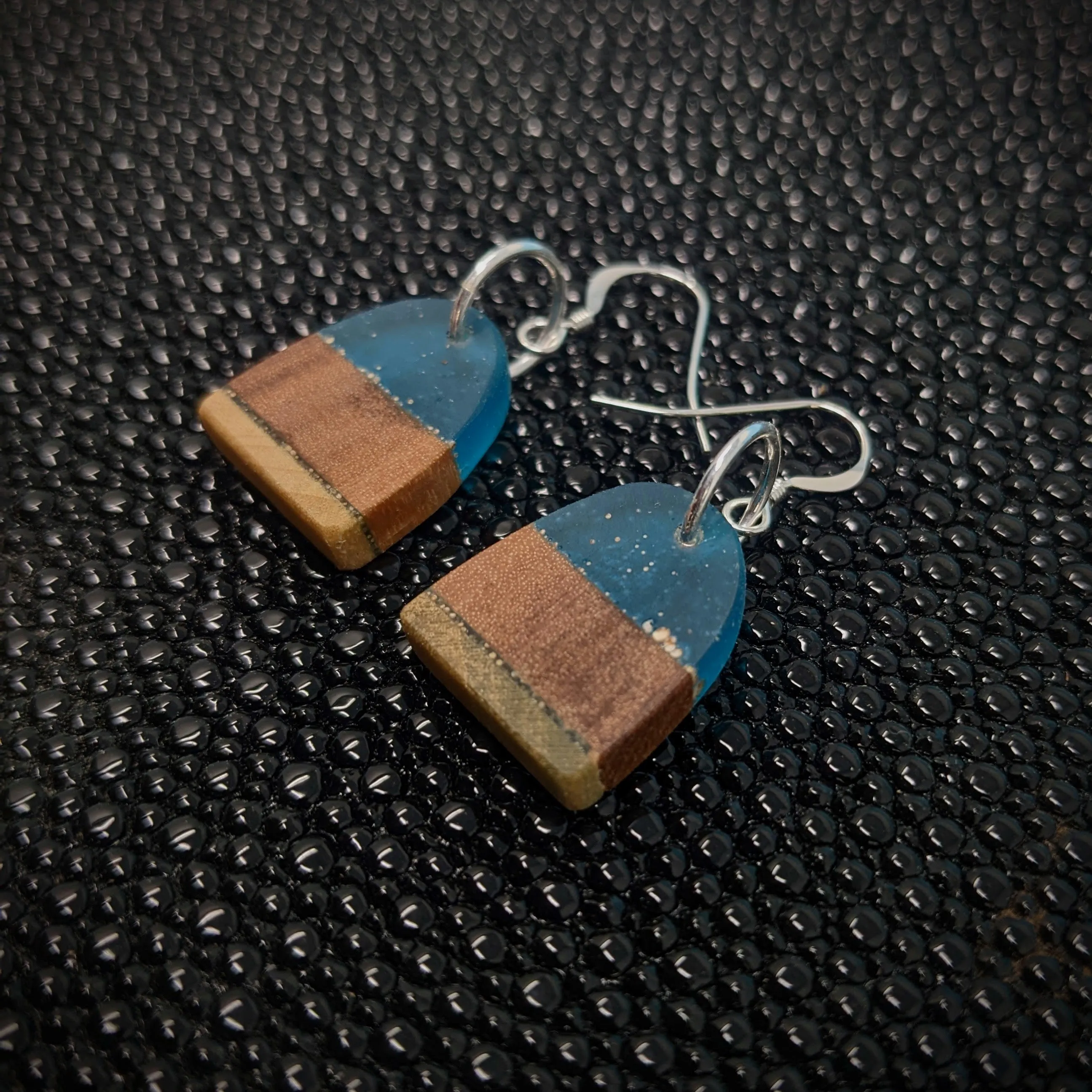 Blue Beach Dangle Earrings