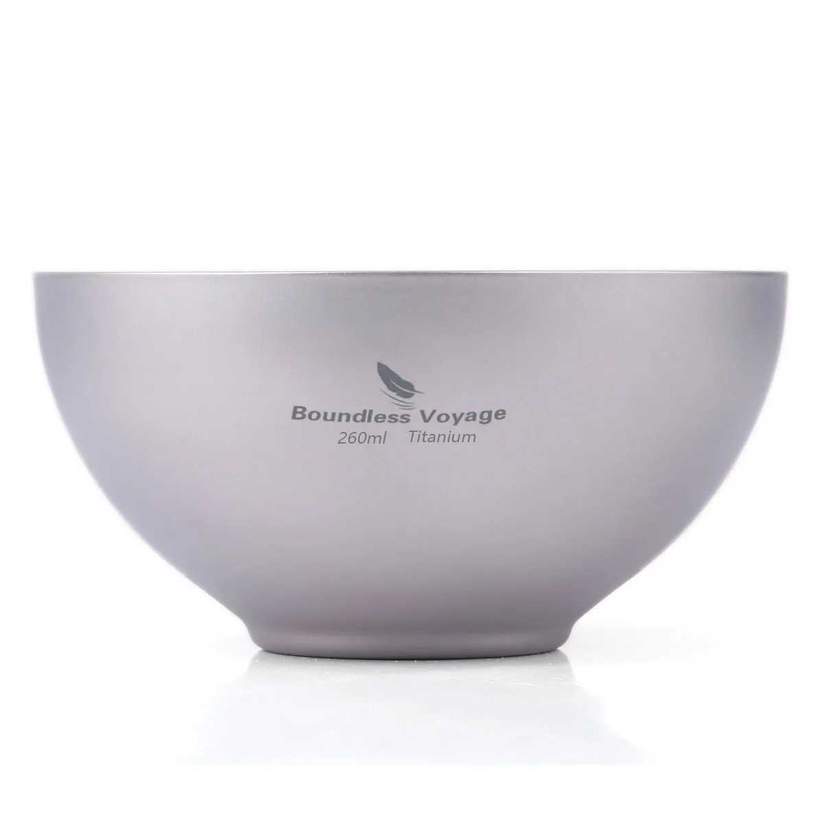 Boundless Voyage Titanium Double-Wall Bowl 260ml  For  Outdoor Camping Home  Tableware Lightweight