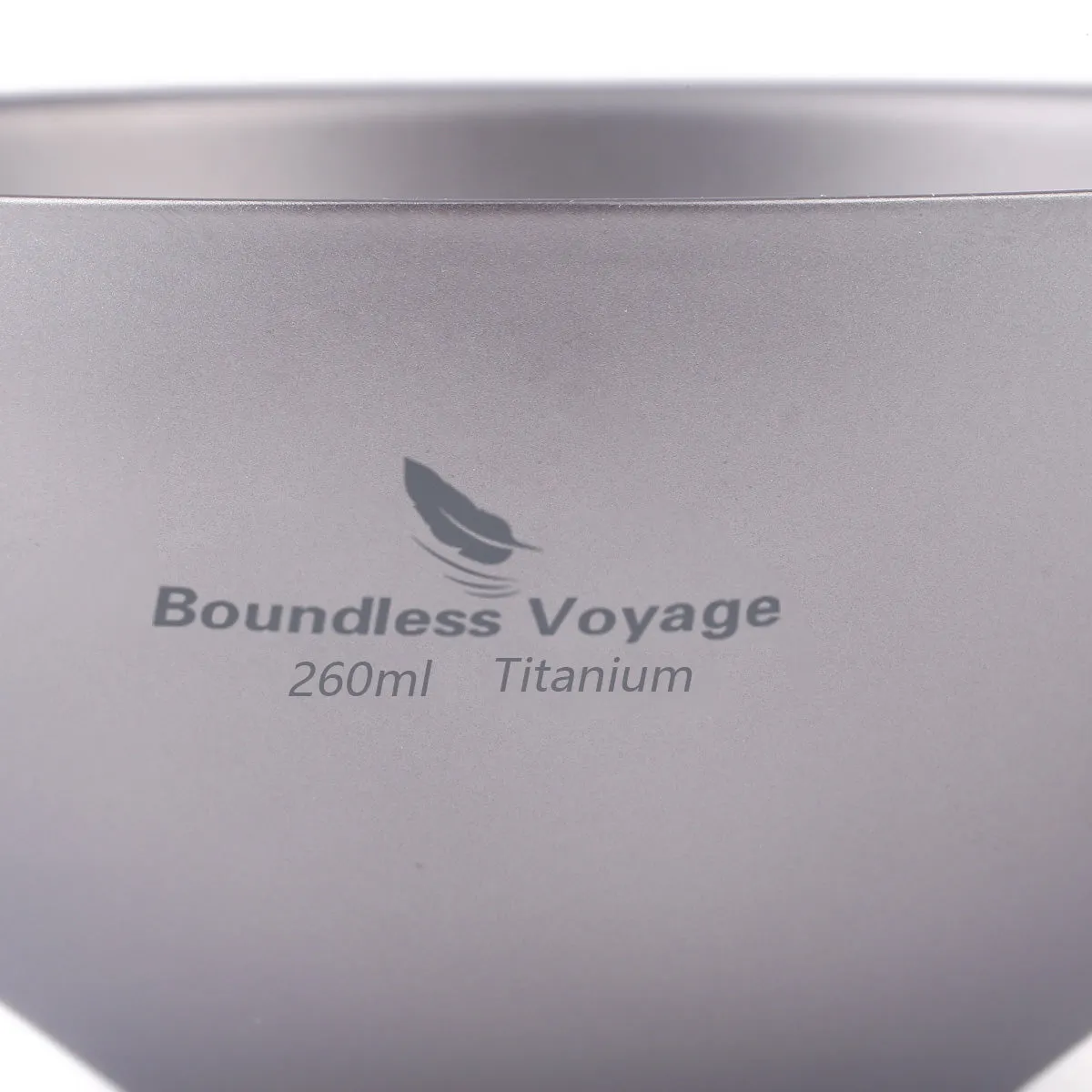 Boundless Voyage Titanium Double-Wall Bowl 260ml  For  Outdoor Camping Home  Tableware Lightweight