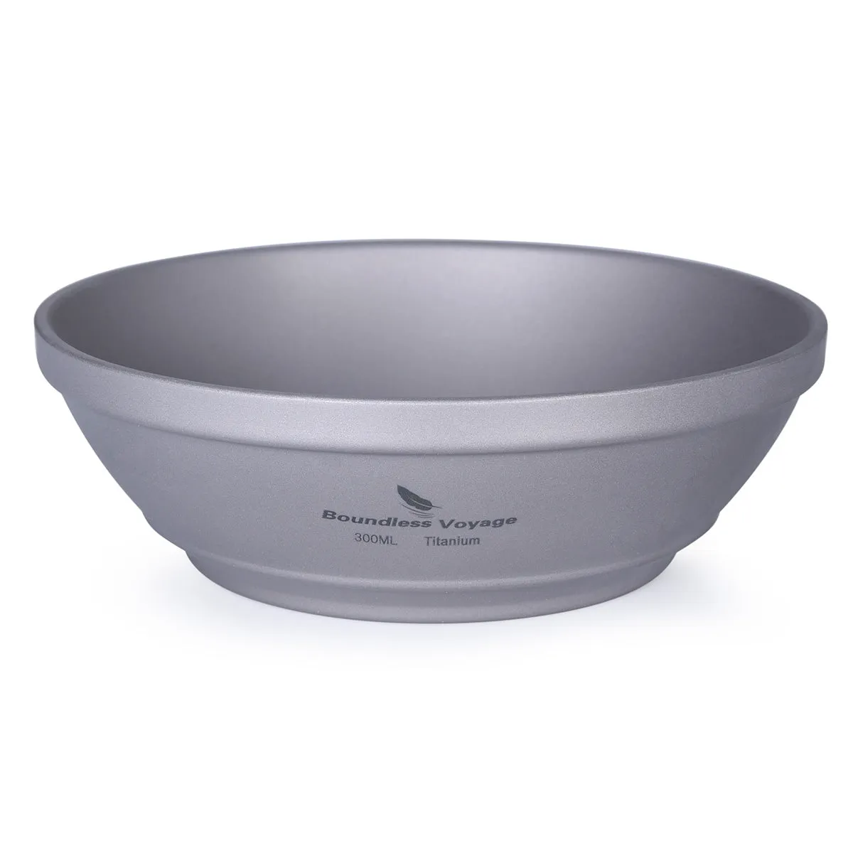 Boundless Voyage Titanium Double-Wall Bowl 300ml For  Outdoor Camping Home  Tableware Lightweight