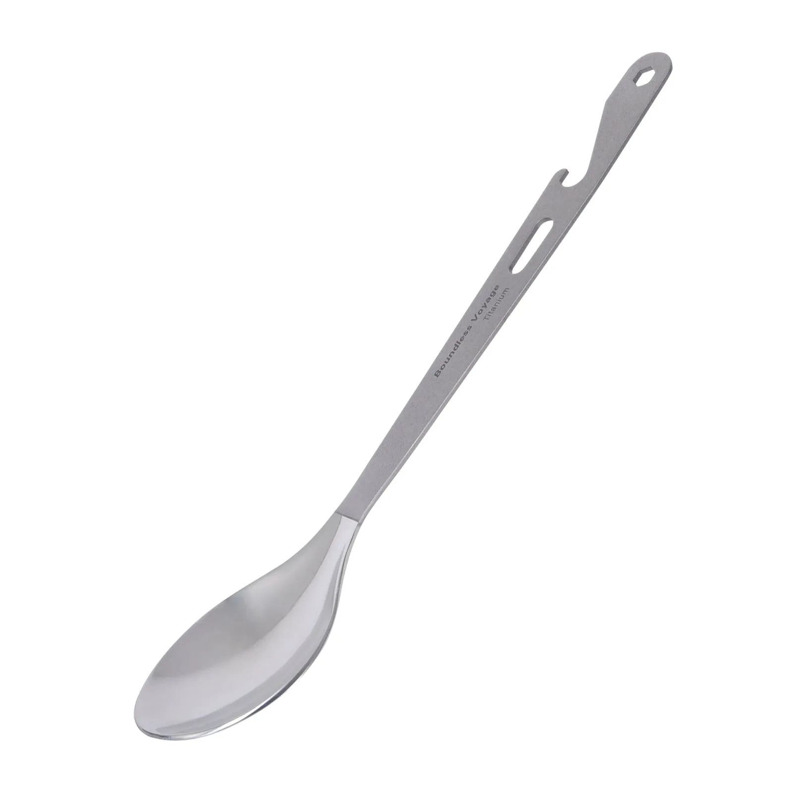 Boundless Voyage Titanium Spoon with Opener Outdoor Camping Ultralight Cutlery Portable Tableware