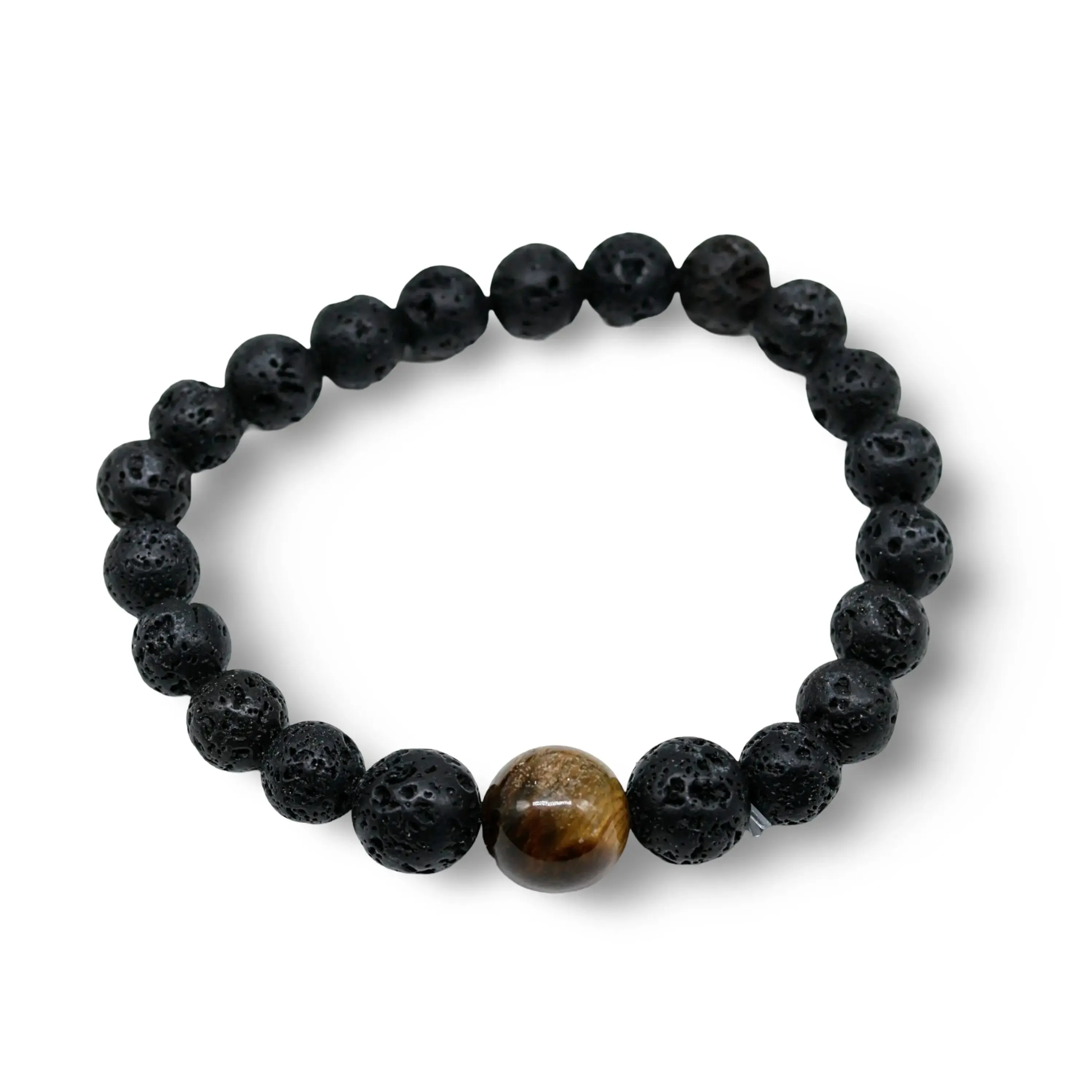 Bracelet - Lava Stone 8mm with Mixed Stone Beads 12mm