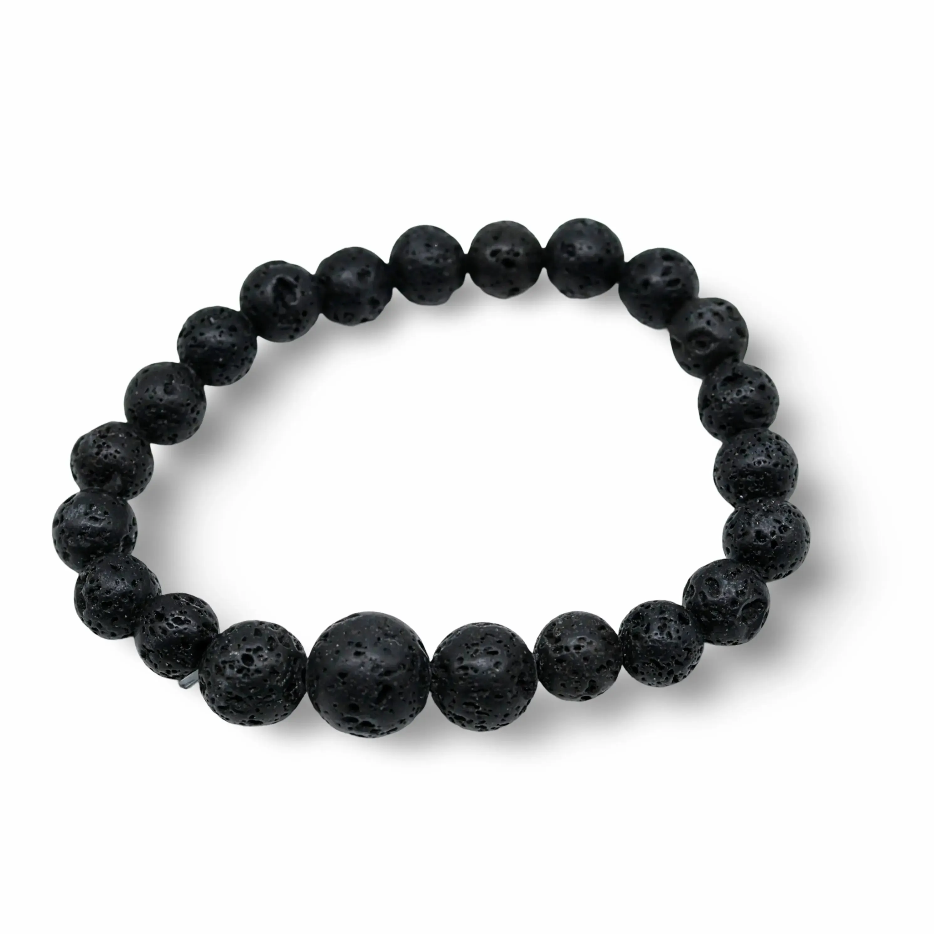 Bracelet - Lava Stone 8mm with Mixed Stone Beads 12mm