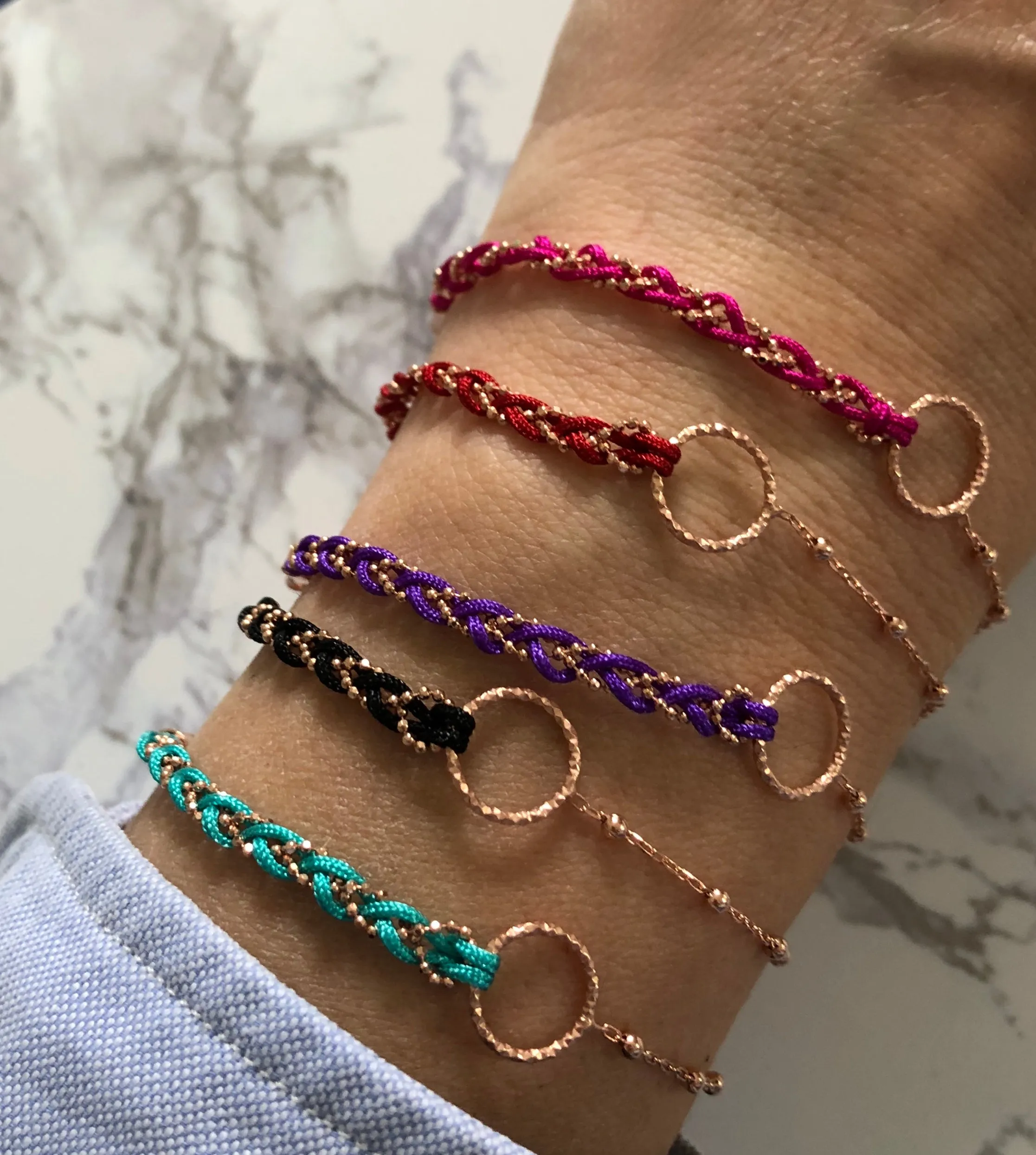 Braided Bracelets with chain