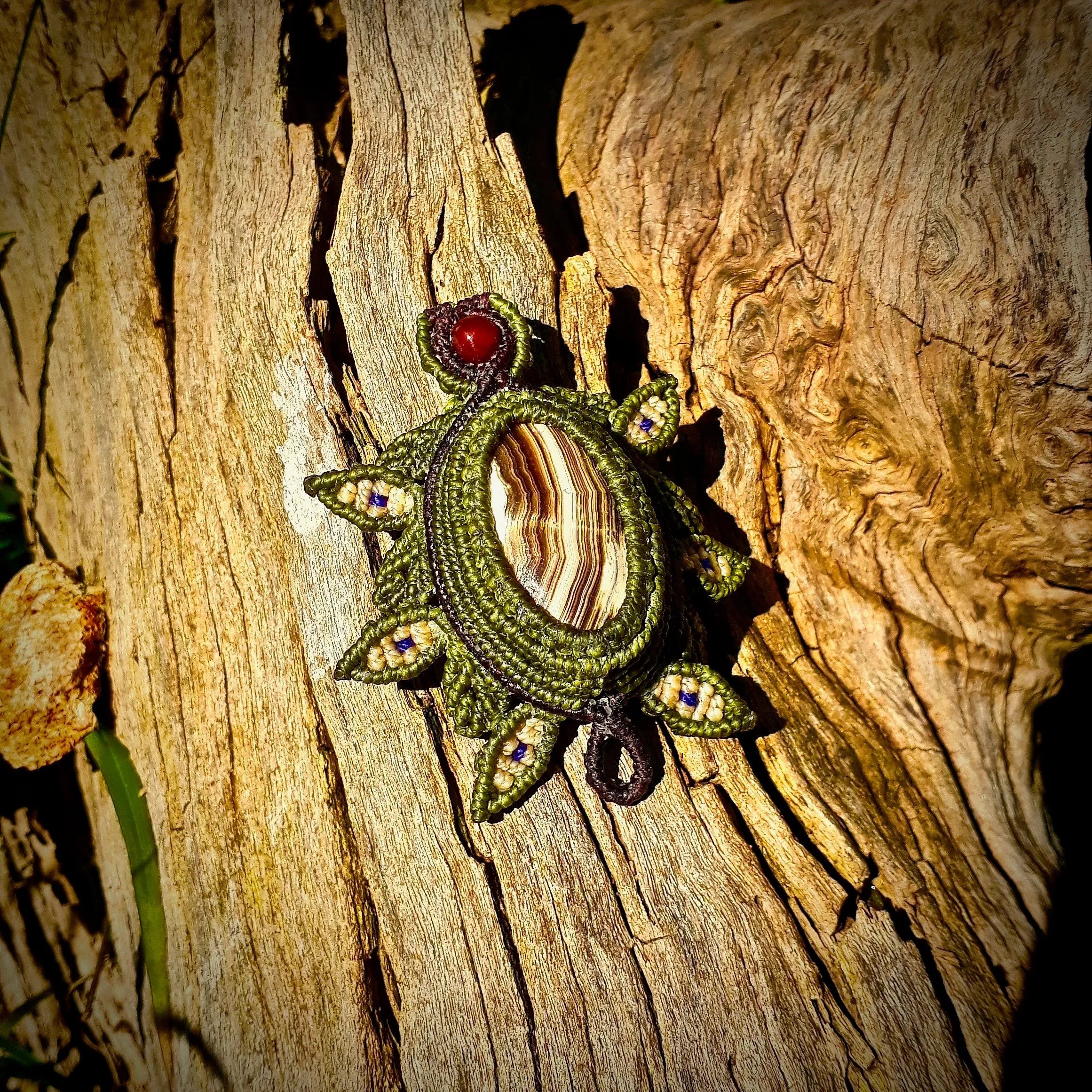 Brown rhodochrosite pendant