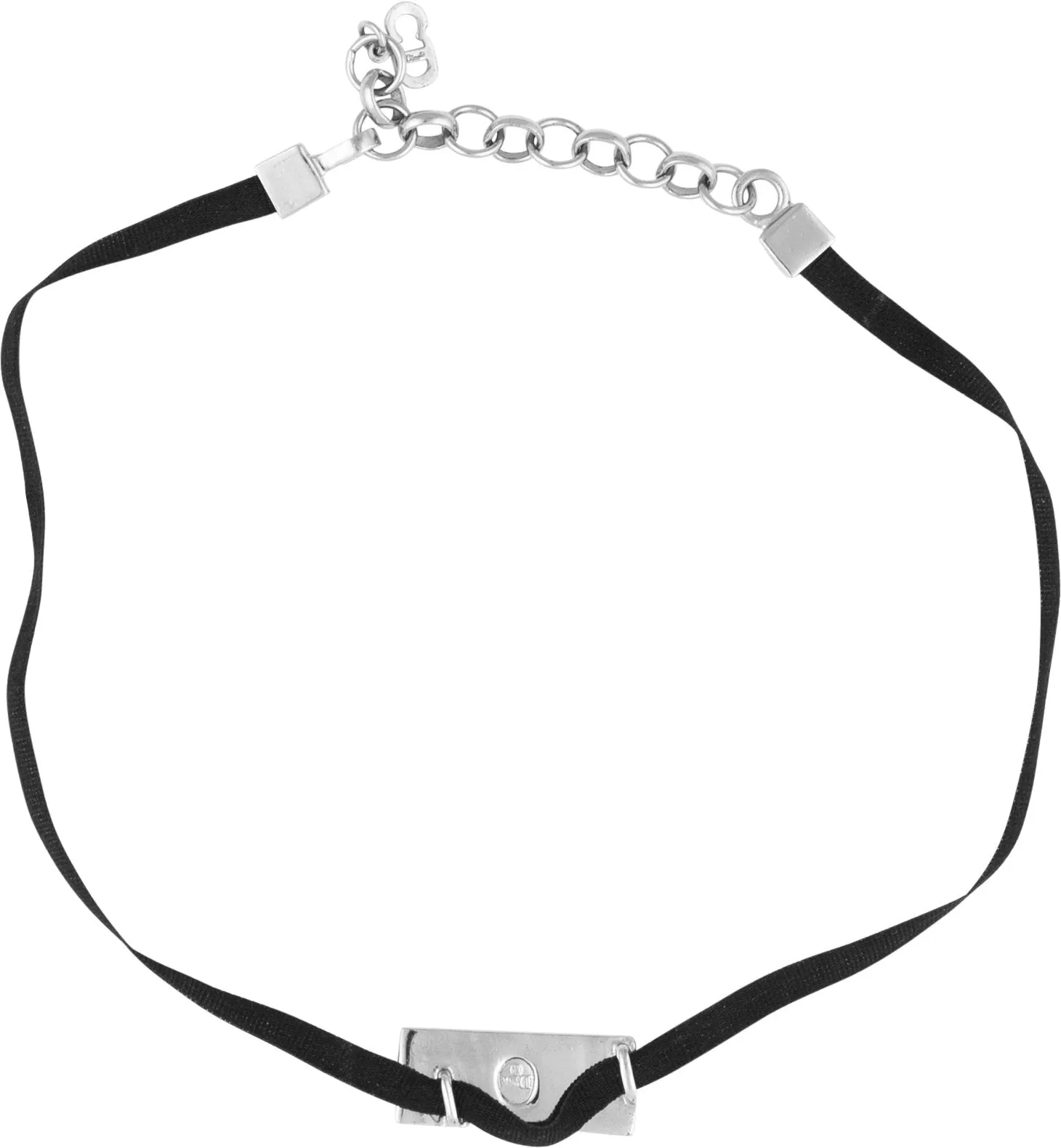 Christian Dior Ribbon Diorissimo Choker Necklace