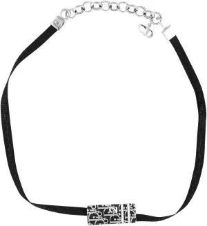 Christian Dior Ribbon Diorissimo Choker Necklace