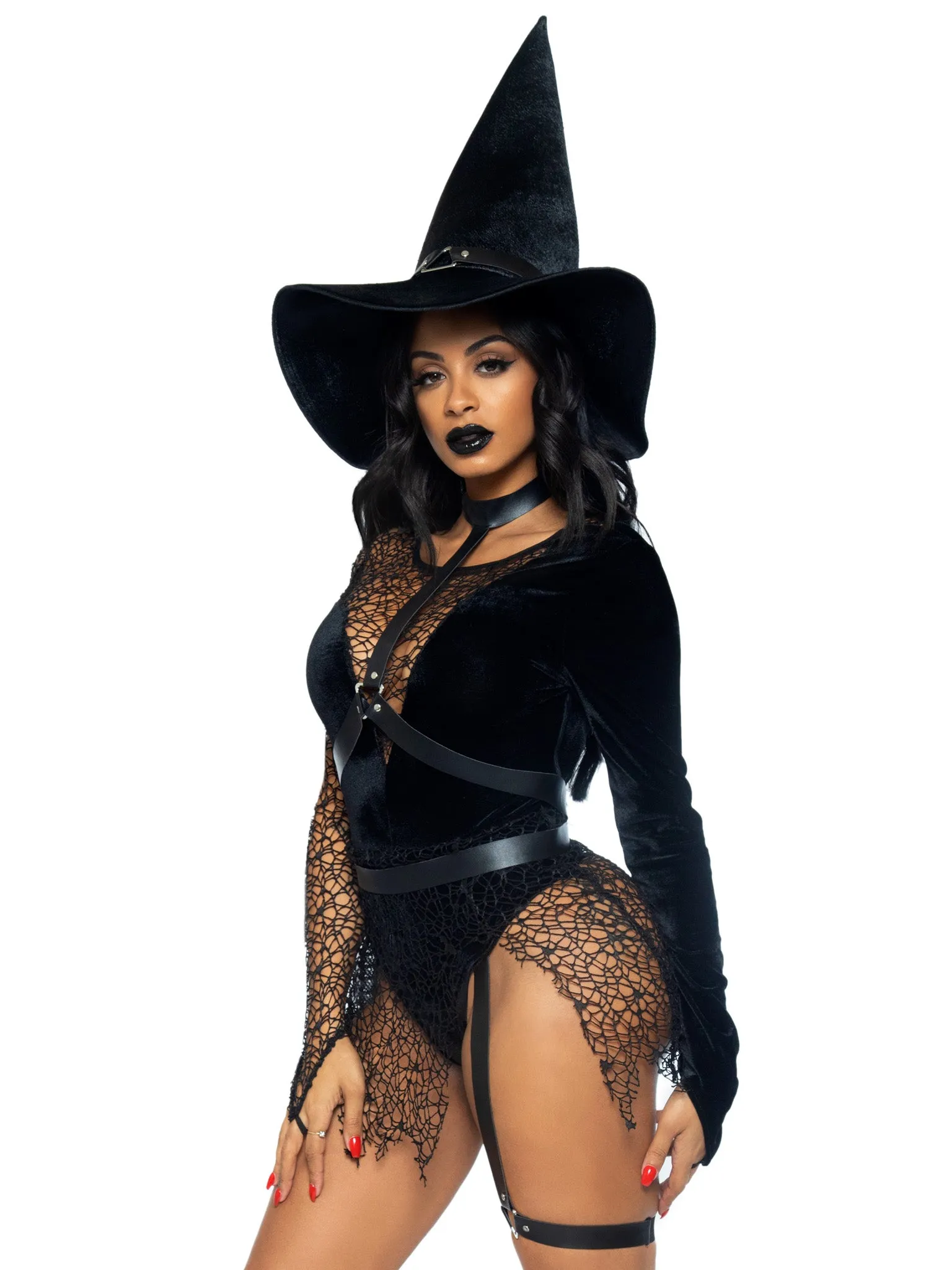 Crafty Witch Sexy Costume With Hat