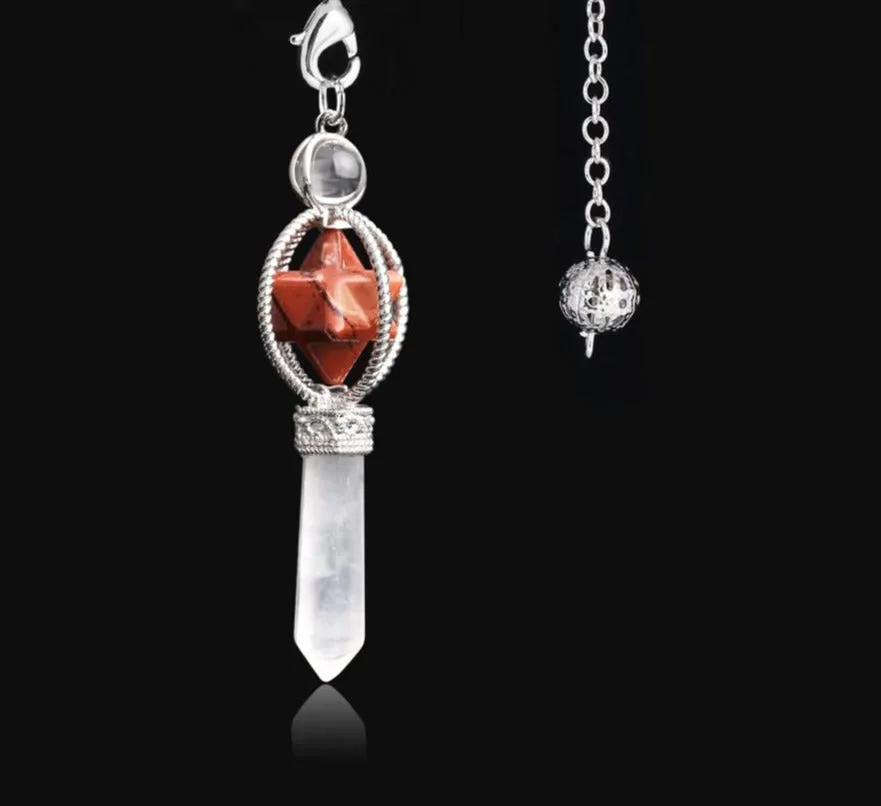 Crystal Pink Reiki Healing Pendula Pendant