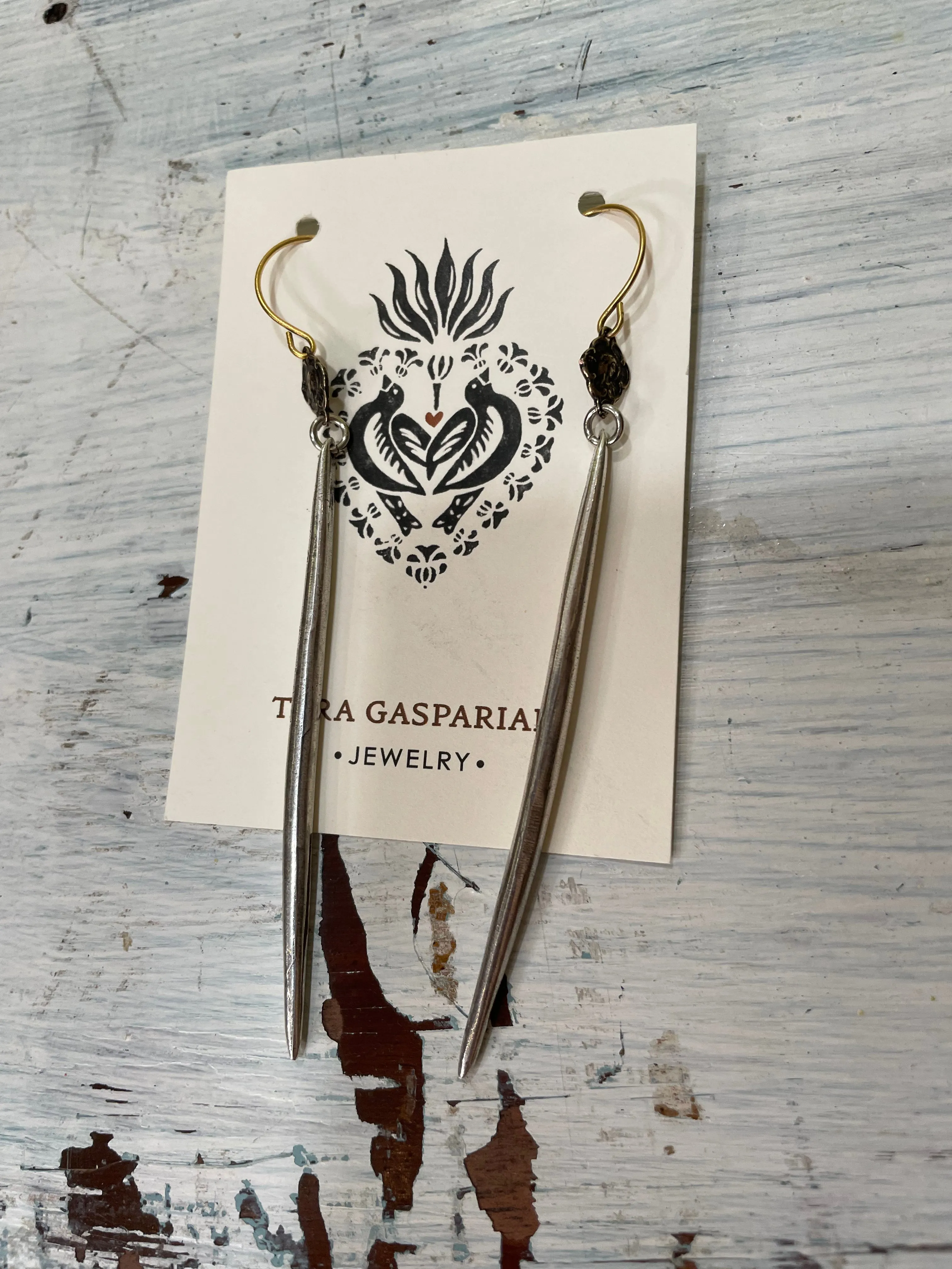 Dagger Earrings by Tara Gasparian