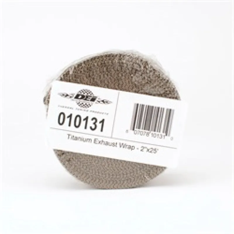 DEI Titanium Exhaust Wrap 2" Wide 25 ft Roll Woven Fiberglass - Carbon Fiber Look