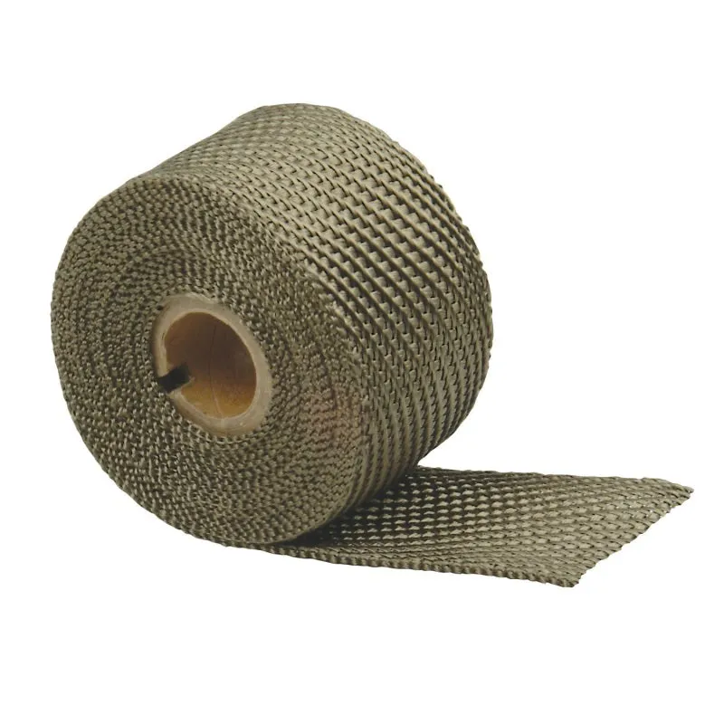 DEI Titanium Exhaust Wrap 2" Wide 25 ft Roll Woven Fiberglass - Carbon Fiber Look