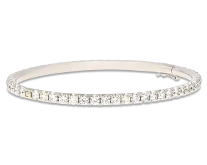 Diamond Bangle Bracelet, 5.86 Carats