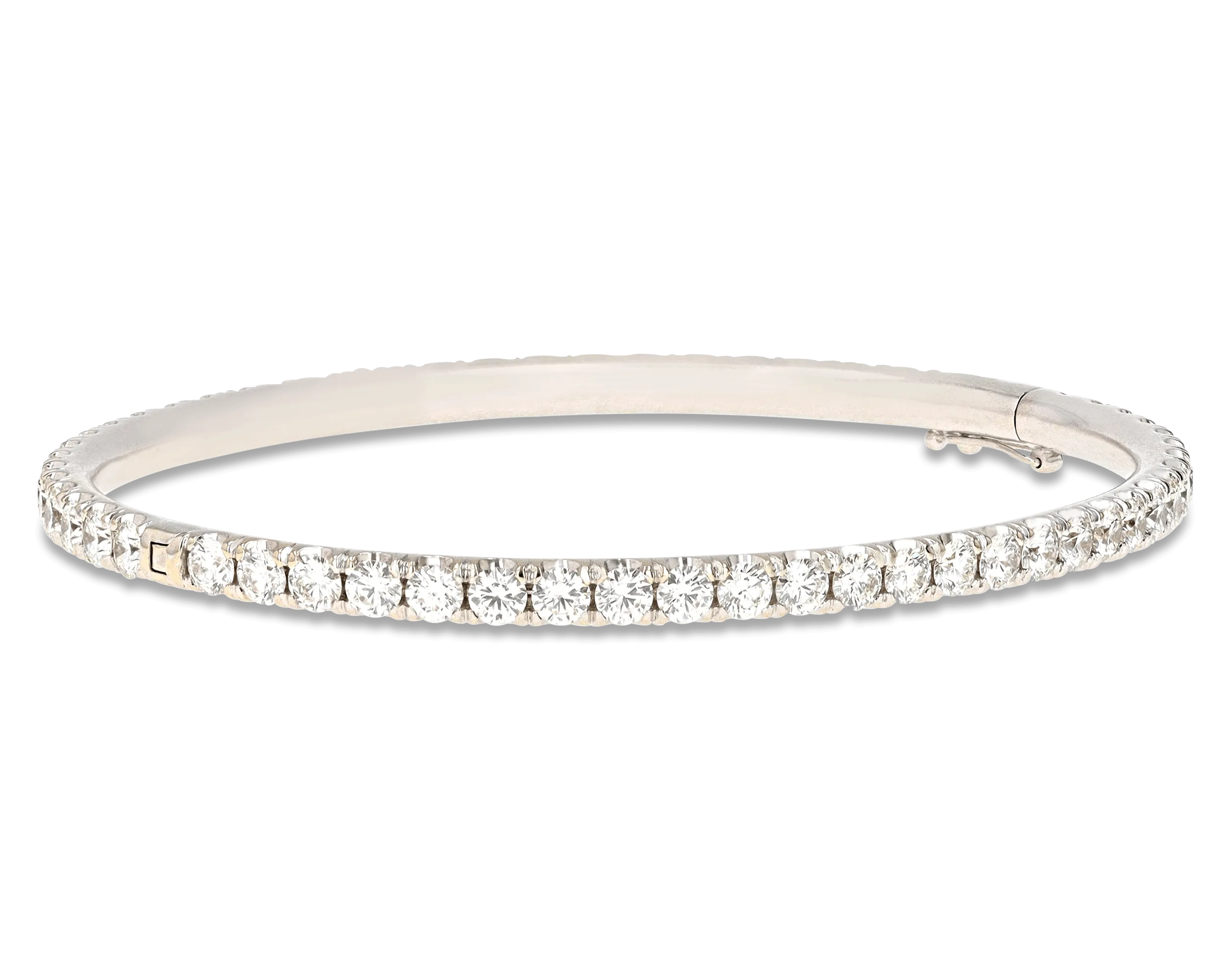 Diamond Bangle Bracelet, 5.86 Carats