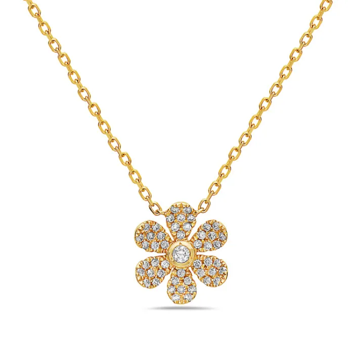 Diamond Daisy Necklace