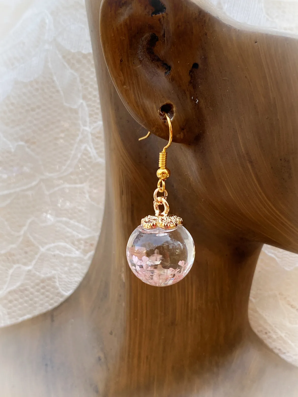 Dried Flower Orb Dangles