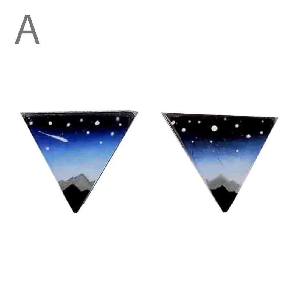 Earrings - Mountains Triangle Studs by Fernworks