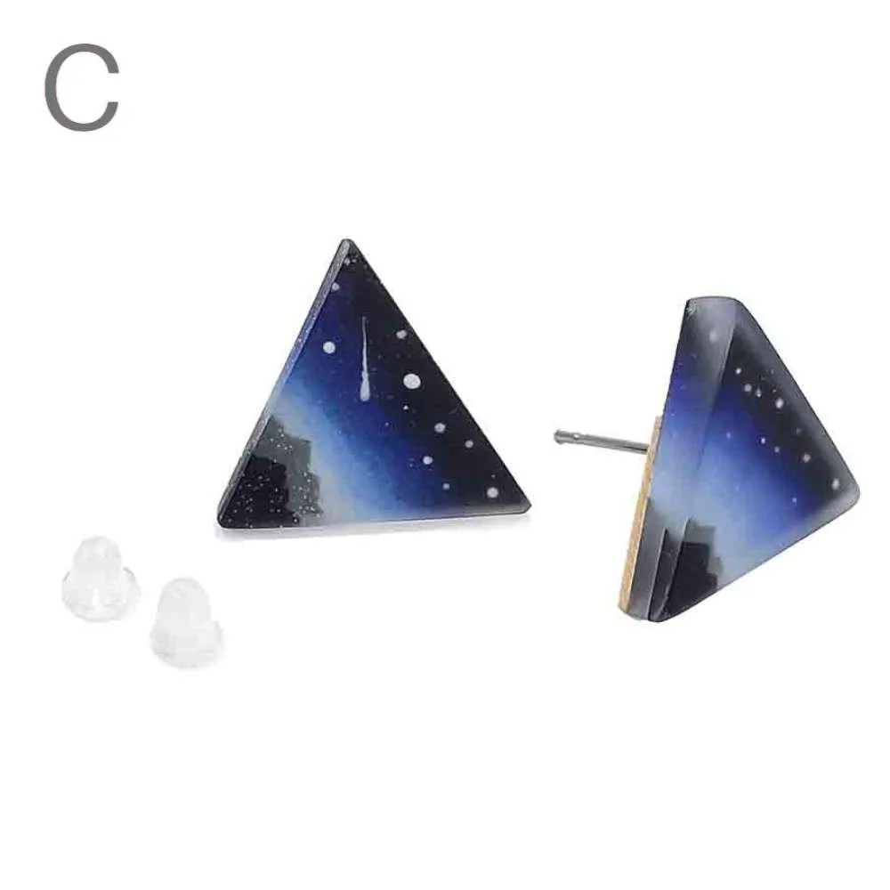 Earrings - Mountains Triangle Studs by Fernworks