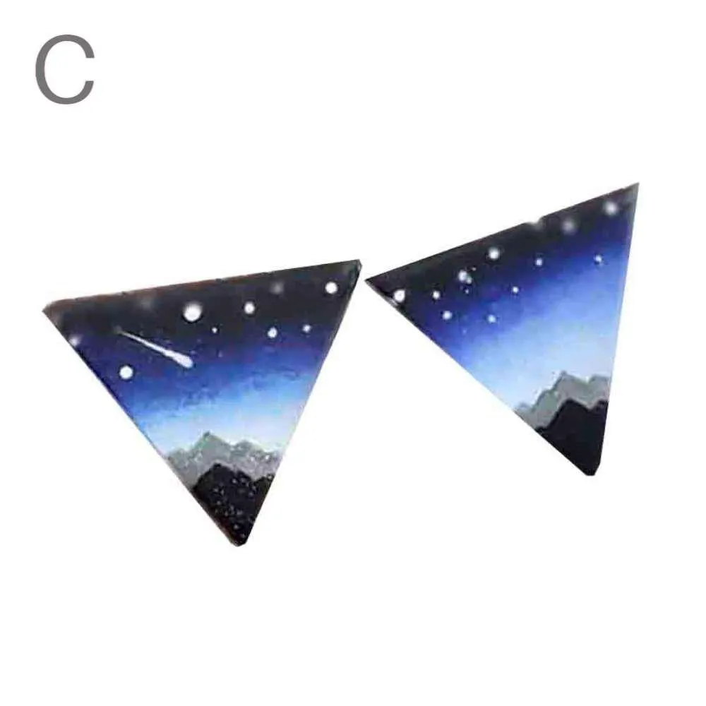 Earrings - Mountains Triangle Studs by Fernworks